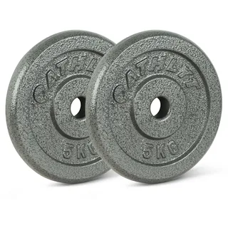 Athlyt Hantelscheiben-Set 2 x 5 kg schwarz