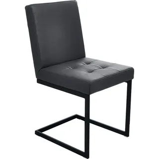 K+W Komfort & Wohnen Freischwinger () 1 Stk.Freischwingergestell aus Vierkantrohr schwarz, hoher Sitzkomfort