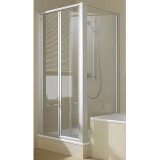 Kermi Seitenwand IBIZA 2000 TBD 08018, I2TBD080181PK, Farbe: Silber Mattglanz Echtglas klar Clean