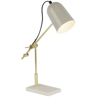 Schreibtischlampe Tischleuchte verstellbar in Grau Marmor Gold 49 cm Metall E14