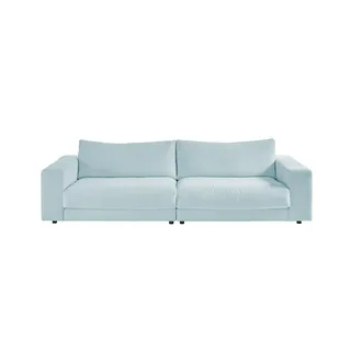 Kawola Sofa 3-Sitzer Madeline Hellblau Cord , Textil , Füllung: Komfortschaum , 290x85x127 cm , Wohnzimmer, Sofas & Couches, Sofas, 3-Sitzer Sofas