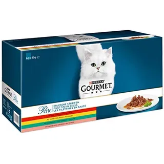Purina Gourmet Perle Erlesene Streifen Katzenfutter nass Sorten-Mix 60 x 85 g