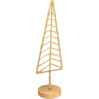 Tannenbaum Deko Aufsteller Metall Holz Natur H39cm 2St Rustikale Weihnachtsdeko Tisch Fensterbank Regal