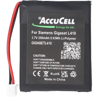 Akku passend für Siemens Gigaset L410 Akku S30852-D2240-X1 V30145-K1310-X448 3,7 Volt 250mAh