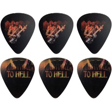 Perri's Leathers Ltd. - Motion Guitar Picks - AC/DC - Highway to Hell - Official Licensed Product - 6 Pack - MADE in CANADA.