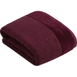 Badetuch VOSSEN "Pure", lila (berry), B:100cm L:150cm, Frottier, Obermaterial: 100% Baumwolle, Handtücher, Badetuch, Baumwolle & VEGAN, mit eleganter Veloursbordüre