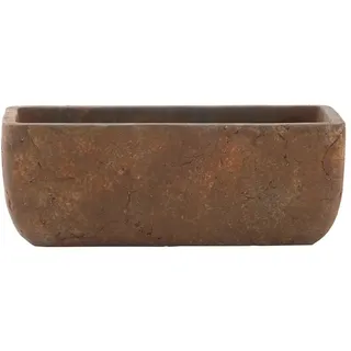 Classic Home and Garden Dakota Pflanzkübel mit Ablaufloch, Zement, für drinnen und draußen, Rostbraun, groß, 20,3 cm