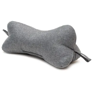H&F Heimtextilien H&F | Kissen Kopfkissen Lesekissen Leseknochen Nackenkissen Nackenrolle Knochenkissen Reisekissen Waschbar, für Bett, Sofa | Farbe: Grau