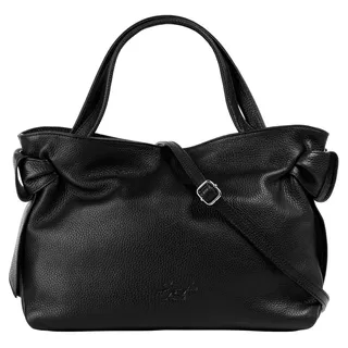 Samantha look Henkeltasche Leder Black