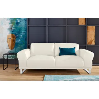 W.SCHILLIG 2,5-Sitzer »montanaa« mit Metallkufen in Chrom glänzend, Breite 212 cm, weiß