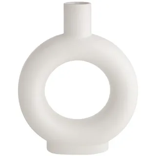 Butlers Vase Loop , Weiß , Keramik , 30 cm , Dekoration, Vasen, Keramikvasen