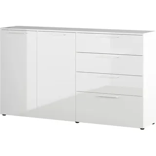 Germania Sideboard 186 x 107 x 40 cm hochglänzend / weiß