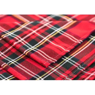 Bettwäsche Schottenkaro Tartan Reißverschluß 80 x 80 cm - Bunt