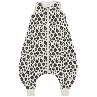 Meyco Baby Schlafsack mit Füßen - Größe 80cm - 2,0 TOG - Ganzjahresschlafoverall - 100% Baumwolle - Oeko Tex Zertifiziert - Rundum-Reißverschluss - hautfreundlich, atmungsaktiv- Panther - Mehrfarbig