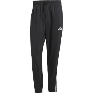 adidas Herren Essential Three Stripes Woven Pants, Black/White, S