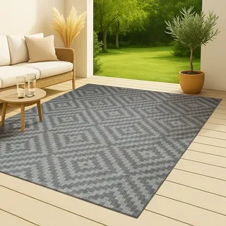 OTTO home Teppich »Cordoba auch als Läufer erhältlich« rechteckig 3 mm Höhe In- und Outdoor geeignet, Sisal-Optik, Wetterfest & UV-beständig, Boho,