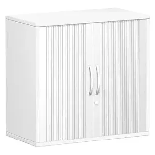 Geramöbel Flex Rollladenschrank 80 x 42,5 x 79,8 cm silber / weiß