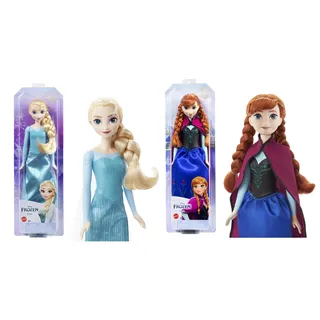 Mattel Disney Eiskönigin Elsa Puppe & Prinzessin Anna Puppe, kämmbare Haare