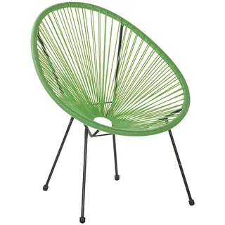 Beliani Acapulco Ii Gartensessel 90 x 70 x 87 cm grün/schwarz