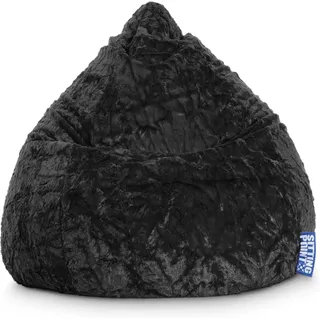 Sitting Point Sitzsack Fluffy 120 l Schwarz