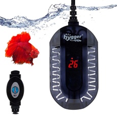 Hygger 50W Digitaler Aquarienheizer zum Eintauchen ins Wasser, für Kampffische und Schildkröten, mit intelligenter LED-Temperatur und extern einstellbarem Temperaturregler für 3,7–24 Liter Aquarien