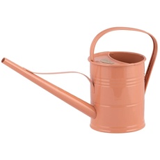 PLINT 1.5L Watering Can, Modern Style Watering Pot for Indoor and outdoor House Plants, Coloured Galvanised Powder Coated Steel, Metal Design with Narrow Spout and High Handle, Terracotta rose