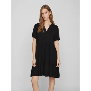 Vila Tunikakleid »VIPAYA V-NECK S/S DRESS - NOOS«, mit Volant, schwarz