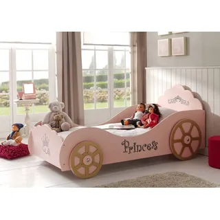 Vipack Kinderbett Princess 90 x 200 cm MDF rosa lackiert rosa
