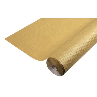 Pro Nappe Tischdecke 800657I 16er Pack Einweg-Tischdecken aus geprägtem Papier, einzigartige, ästhetische und tiefe Prägung Länge 6m Breite 1,20m (pro Rolle) Farbe Gold