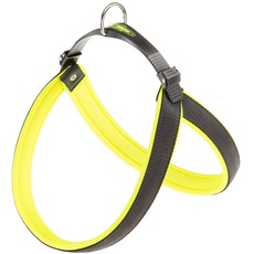 Ferplast Ergonomisches Hundegeschirr AGILA FLUO 8, ausgezeichnete Passform, doppelter Mikroregulations-Verschluss, weiche Polsterung, A = B 69 ÷ 77 cm 25 mm Neongrün