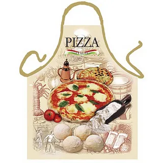 Itati Küche Schürze = Pizza = Küchenschürze Geschenkschürze Kochschürze Spassschürze mit Aufdruck - Das Original von ITATI für den Pizzafan