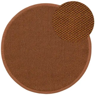 Kunstloft Sisalteppich Greta Hellbraun ø 250 cm rund , Braun , Naturmaterialen , Beton Optik , Rund , 250x1 cm , Gots , für Fußbodenheizung geeignet , Teppiche und Böden, Teppiche