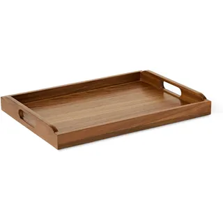 Amazon Basics Serviertablett aus Holz, Akazienholz, 43,2cm x 30,5cm
