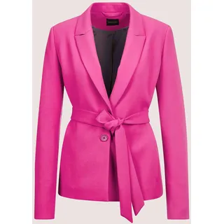 Jackenblazer MADELEINE "Blazer Blazer mit Taillenband", Damen, Gr. 48, pink (magenta), Obermaterial: 49% Polyester PES. 42% Viskose CV. 9% Elasthan EL., Modern, normal, Blazer Jackenblazer