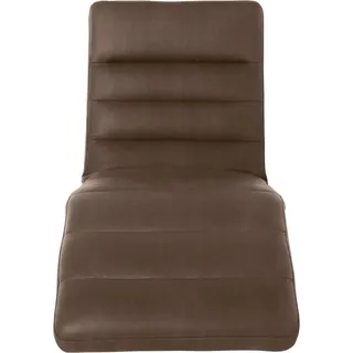 W.Schillig Relaxliege daily dreams Leder/Polyester 75 x 91 x 170 cm Braun mit Kissen