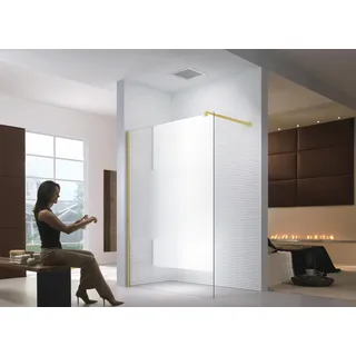 Glaszentrum Hagen (GD) 120x200 cm Walk in Dusche Satin Mitte - Gold