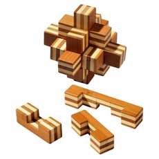 Bild 6054 - Sternpuzzle Bambus, 9 Puzzle Teile, Knobelspiel