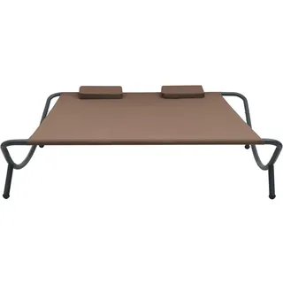 vidaXL Gartenliege 200 x 173 x 45 cm braun