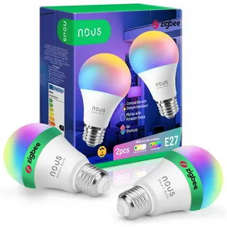 Nous Smart Glühbirne 9 W E27 RGB 2 St.