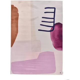 Tom Tailor Shapes - TWO Webteppich 140 x 200 cm Lila/Rosa/Multicolor