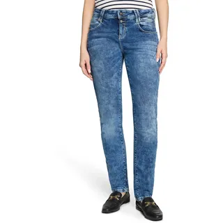 Cartoon Damen, Boyfriend-Hose mit Nieten", Blau,42