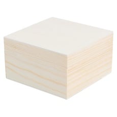 INNSPIRO Kiste aus massivem Kiefernholz und quadratischem Blech 8,5 x 8,5 x 5 cm. a