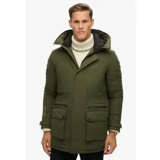 Superdry Unisex. M5011909A Gesteppter Parka City grün (S), Lässig, Recyceltes Polyester, Nachhaltig