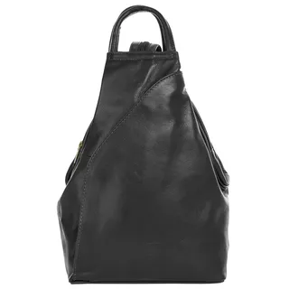 Piké Cityrucksack, echt Leder, Made in Italy Piké schwarz B/H/T: 32 cm x 30 cm x 14 cm