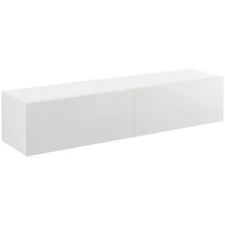 [en.casa] Evaton Hängelowboard 140x30x33 cm Weiß Hochglanz Spanplatte