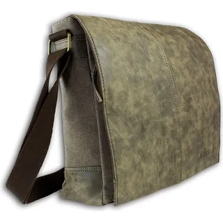 Harolds Herren Messenger Bag braun Canvas Kunstleder D2OTJ2380N - Braun