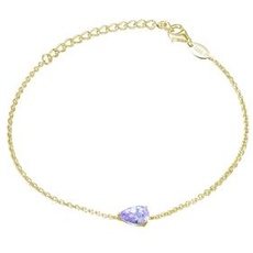 Birthstone Armband Juni (lavendel) - rosévergoldet / small