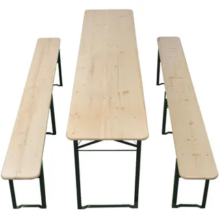 vidaXL Biertisch mit 2 Bänken Klappbar 220 cm Tannenholz
