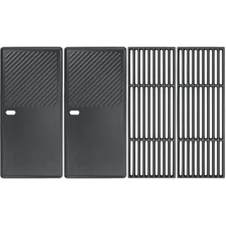 GFTIME 43 x 72,5cm Gusseisen Grillrost und Grillplatte für Charbroil Advantage 225s, Enders Boston 4, Enders Monroe PRO 4 (Nicht FÜR Enders Monroe 3/4), Master Chef Prime 4, SANTOS S-418, Gussrost