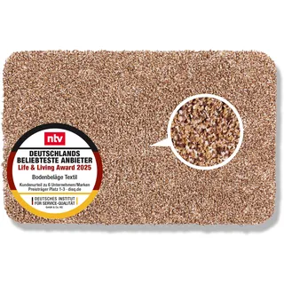 Astra Schmutzfangmatte innen waschbar 40x60 cm – Sauberlaufmatte beige 100% Baumwolle Türmatte - Entra SAUGSTARK - rutschfeste Fußmatte pflegeleicht